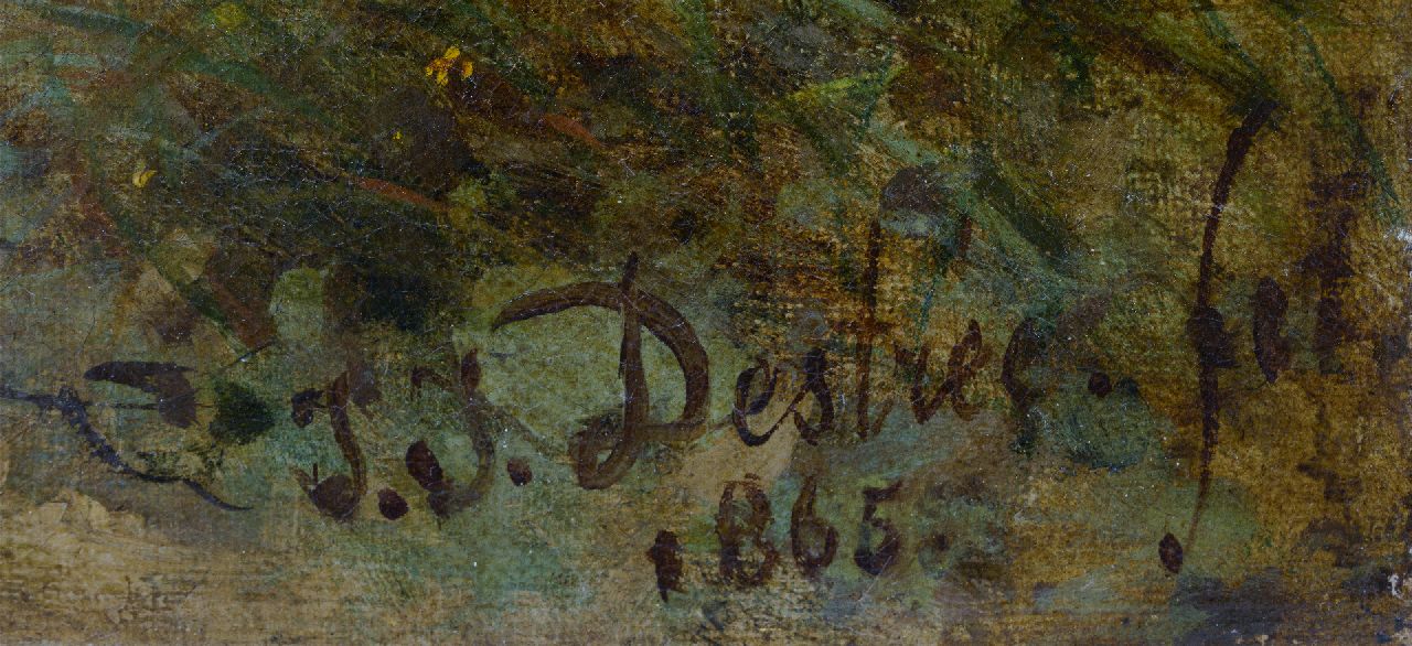 Johannes Josephus Destrée signaturen De Blauwe Kamer langs de Rijn bij de Grebbeberg