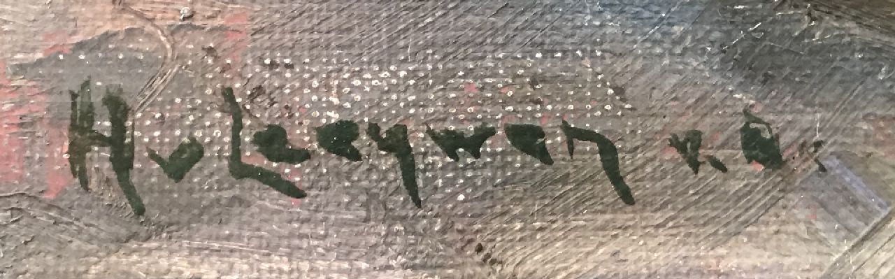 Henk van Leeuwen signaturen Figuren in zonnig laantje