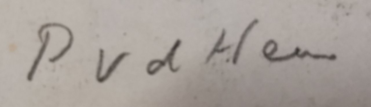 Piet van der Hem signaturen In het café