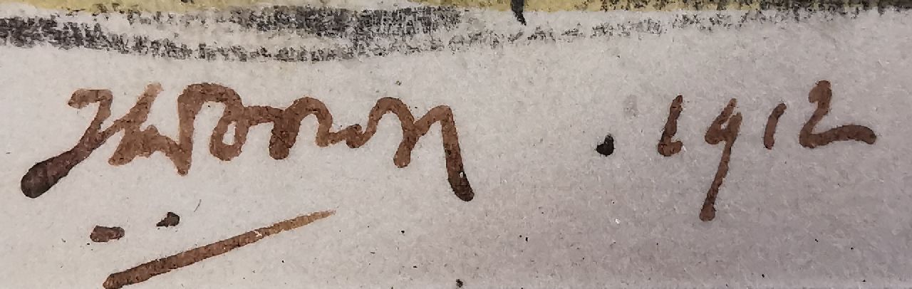 Jan Toorop signaturen Op het duin bij Domburg