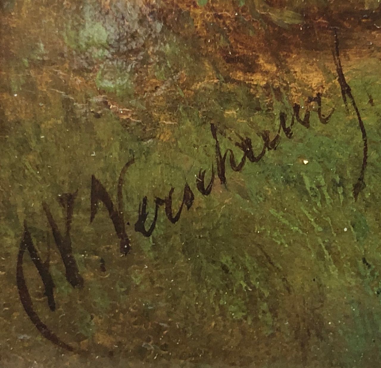 Wouterus Verschuur signaturen Paard en bokje bij een hek