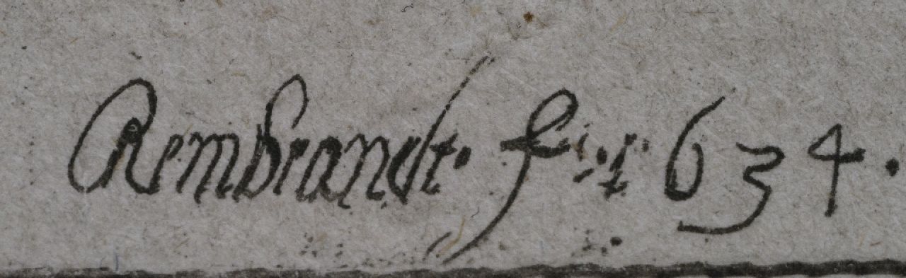 Rembrandt signaturen Jozef en de vrouw van Potifar