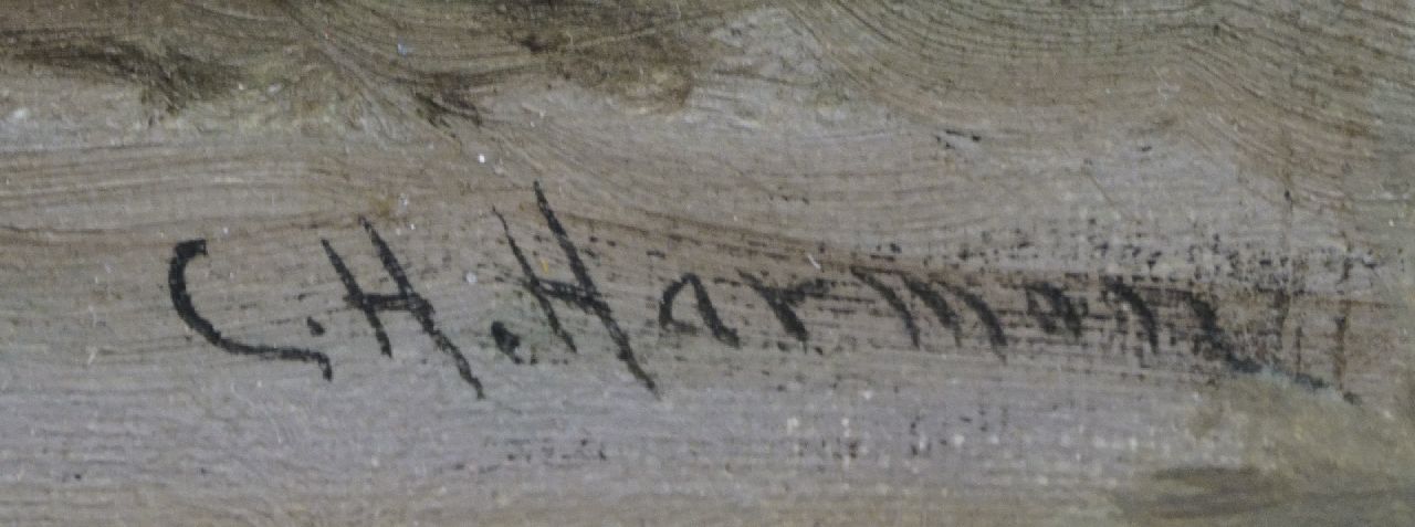 Charles Henry Harmon signaturen Wigwammen met indianen