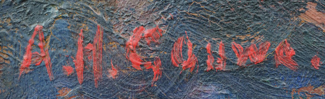 Herman Gouwe signaturen Ploegende boer