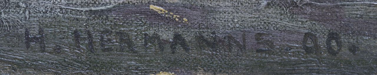 Heinrich Hermanns signaturen De Prinsengracht in Amsterdam bij regen