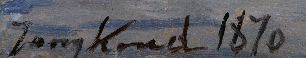 Johan Barthold Jongkind signaturen Sortie de Port en Hollande