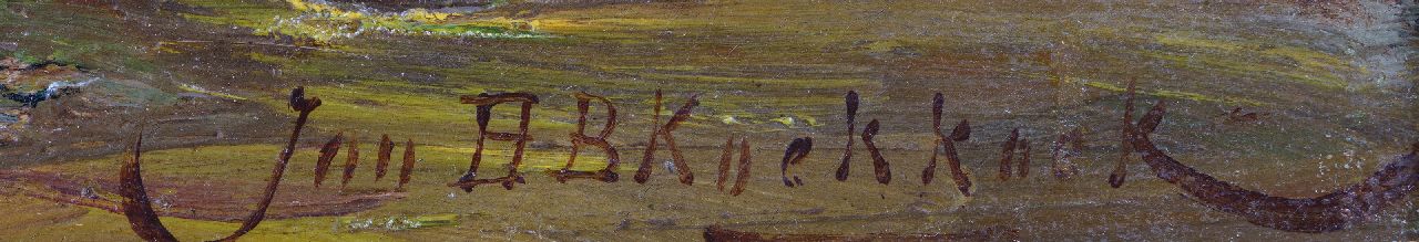 Jan H.B. Koekkoek signaturen Visserswerk op het strand