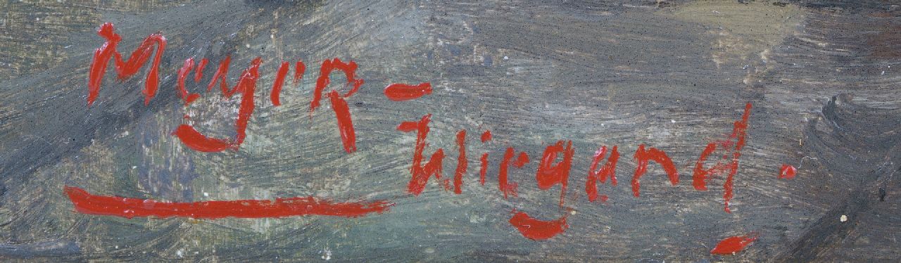 Rolf Dieter Meyer-Wiegand signaturen Visverkoop op de kade, Holland