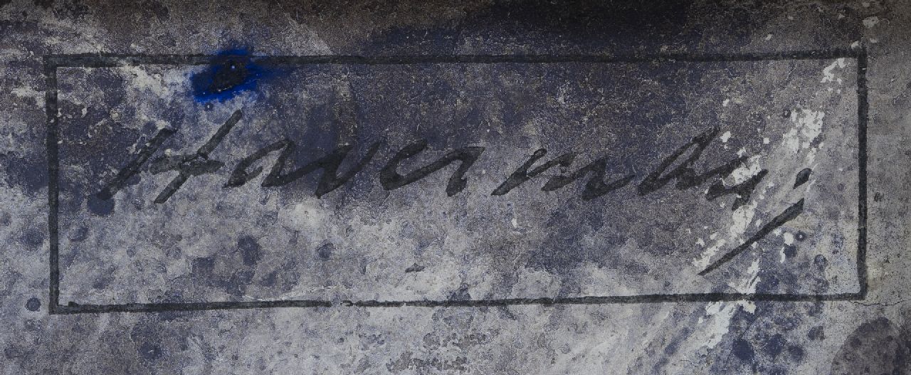 Hendrik Johannes Haverman signaturen Slapend hondje