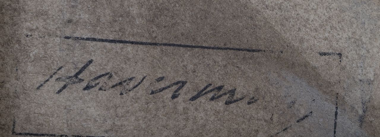 Hendrik Johannes Haverman signaturen Slapend hondje