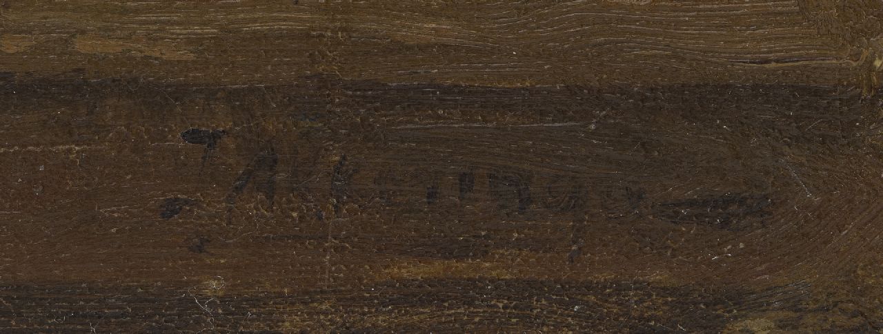Johannes Evert Akkeringa signaturen Trosroosjes in een witte vaas