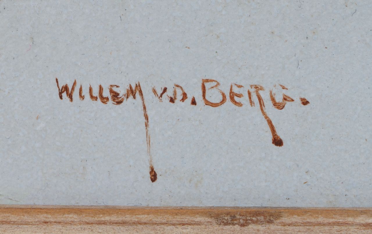 Willem van den Berg signaturen Rustende eend