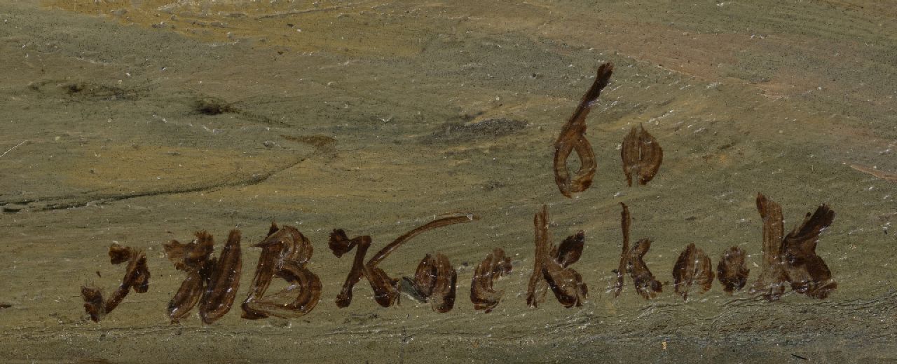Jan H.B. Koekkoek signaturen Vissersschuiten bij het strand