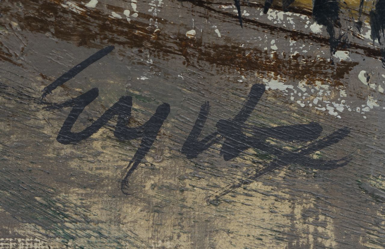 Charles Eyck signaturen De Boulevard St. Denis in Parijs