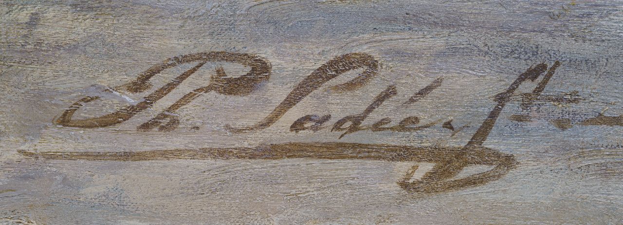 Philip Sadée signaturen Het binnenbrengen van de vangst, Scheveningen