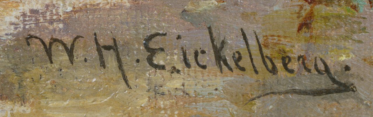 Willem Hendrik Eickelberg signaturen Markt onder de bomen