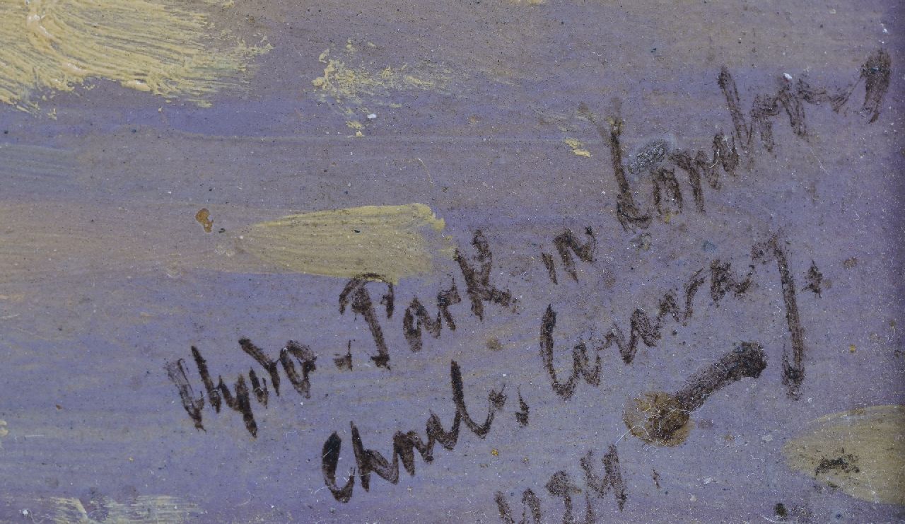 Charles Conway II signaturen Hyde Park in Londen