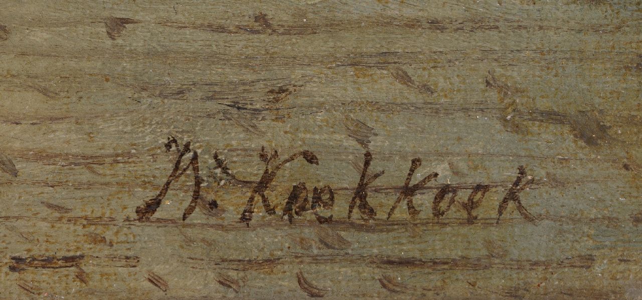 Willem Koekkoek signaturen Hollands straatje met figuren  i.o.