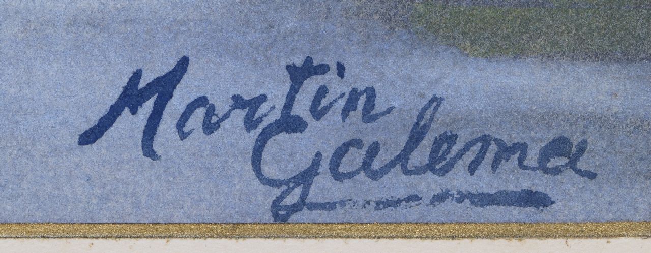 Arjen Galema signaturen Amsterdam in de winter, met uitzicht op de Zuiderkerkstoren