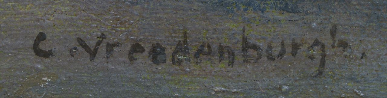 Cornelis Vreedenburgh signaturen Vroege morgen aan de vaart