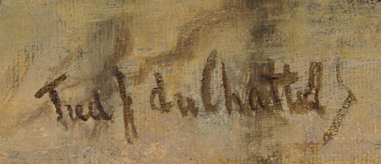 Fredericus Jacobus van Rossum du Chattel signaturen Hoveniersbootje op een vaart in de Vechtstreek