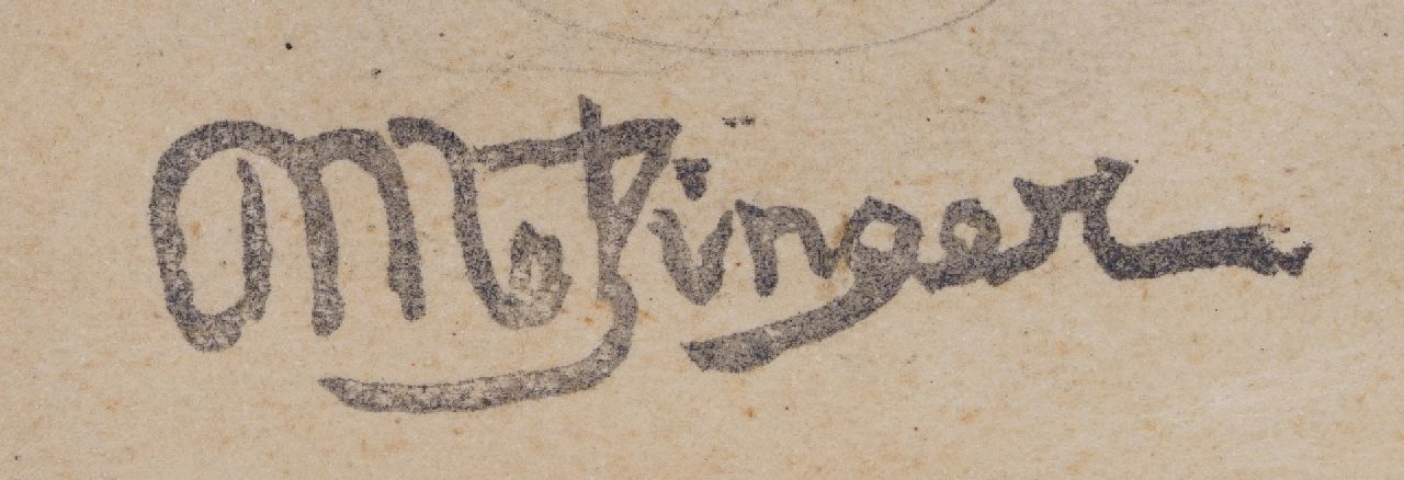 Jean Metzinger signaturen Etude d'une femme nue assise; verso: Gitarist