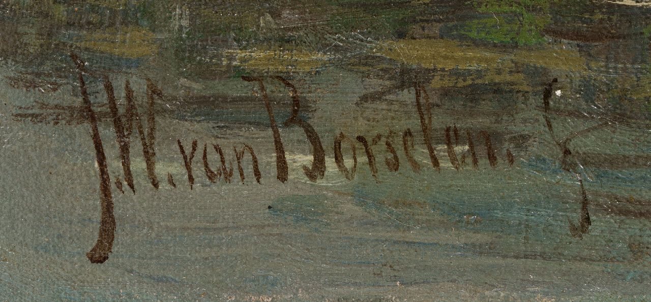 Jan Willem van Borselen signaturen Koeien aan het water