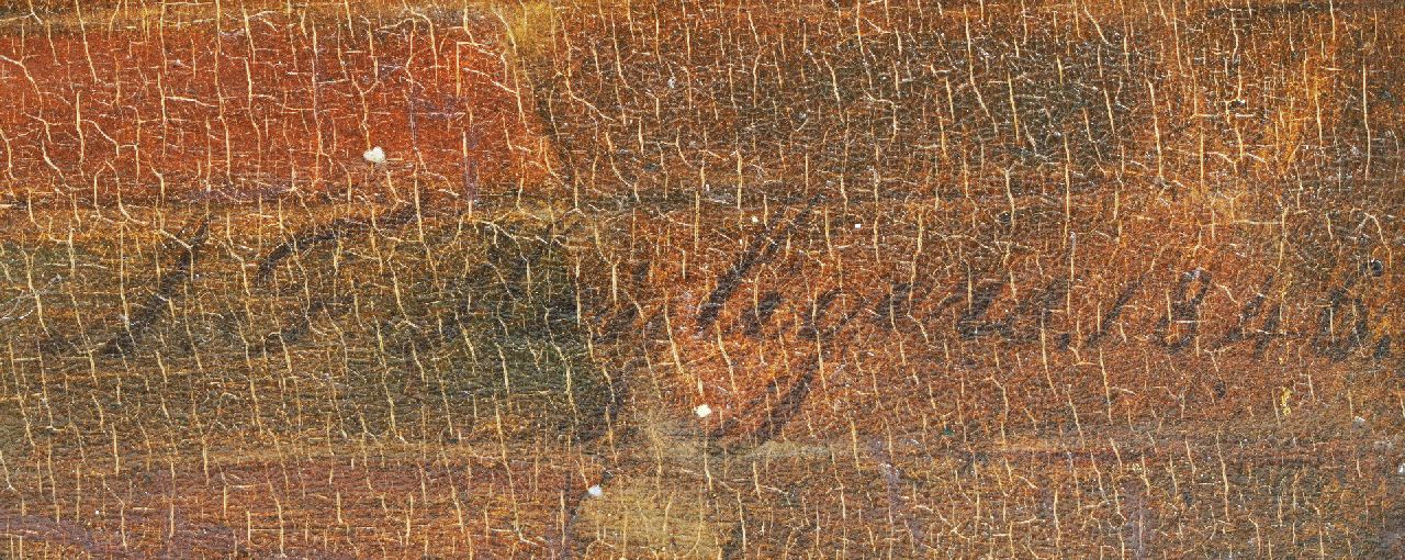 Antoon François Heijligers signaturen Keukeninterieur met man en vrouw