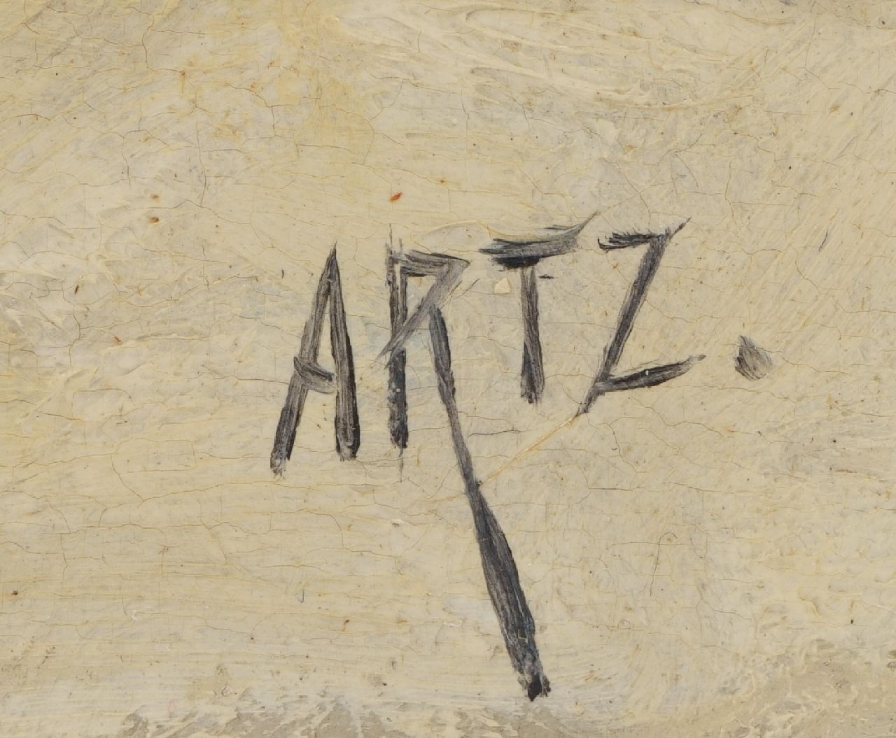 David Artz signaturen Breiend vissersmeisje in de duinen van Katwijk  (alleen tezamen met pendant)