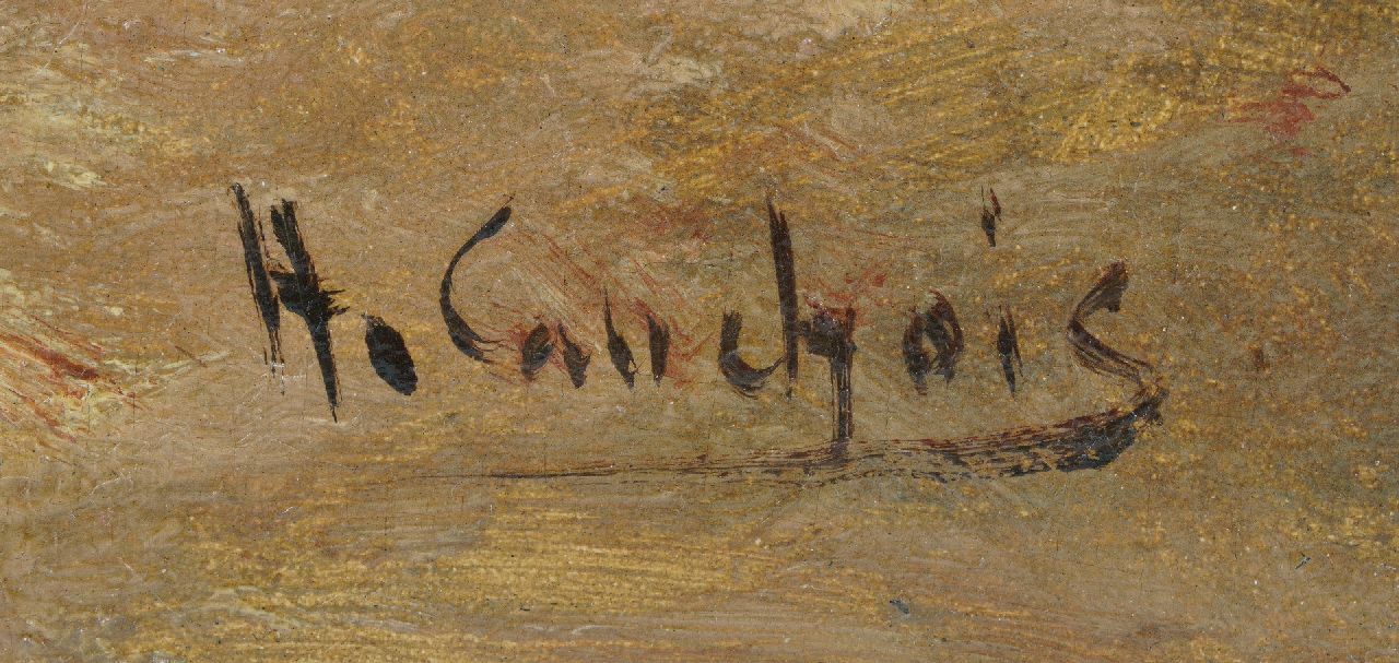 Eugène-Henri Cauchois signaturen Stilleven met asters