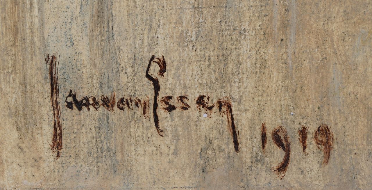 Jan van Essen signaturen Portret van een Duitse pinscher
