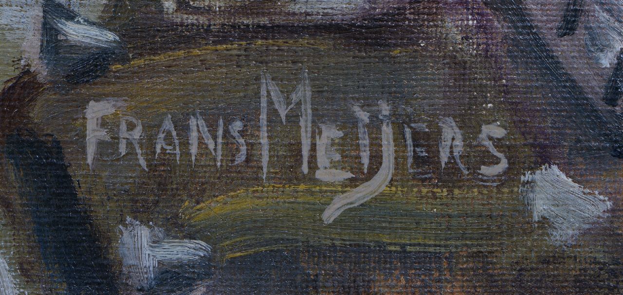 Frans Meijers signaturen Gezicht op het Rokin in Amsterdam vanuit Arti