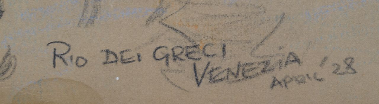 Willy Sluiter signaturen De Rio dei Greci, Venetië