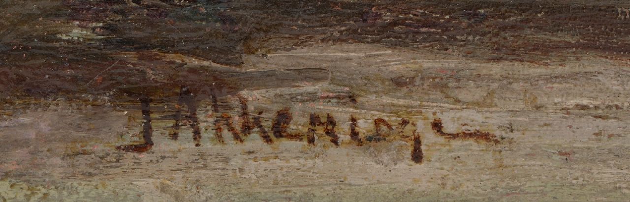 Johannes Evert Akkeringa signaturen Bleekveldje achter de duinen