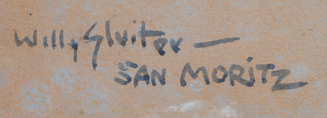 Willy Sluiter signaturen Wintersport in St. Moritz