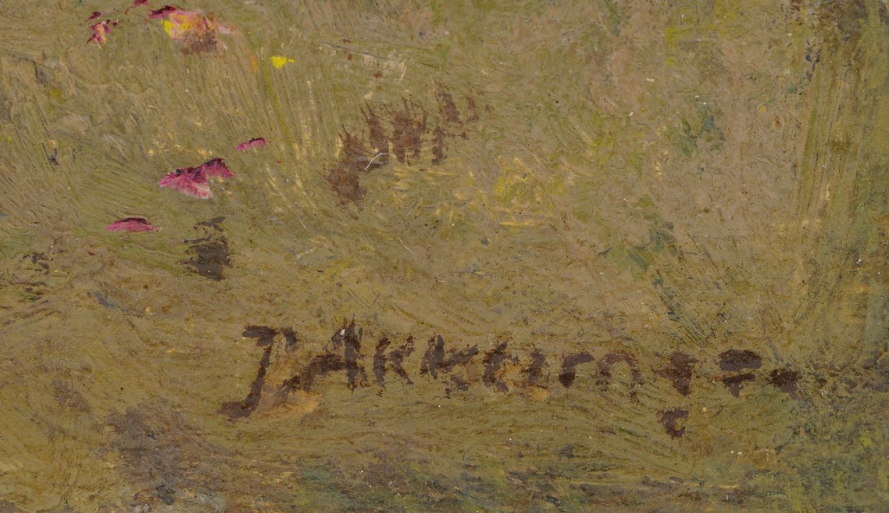 Johannes Evert Akkeringa signaturen Netten boeten achter de duinen