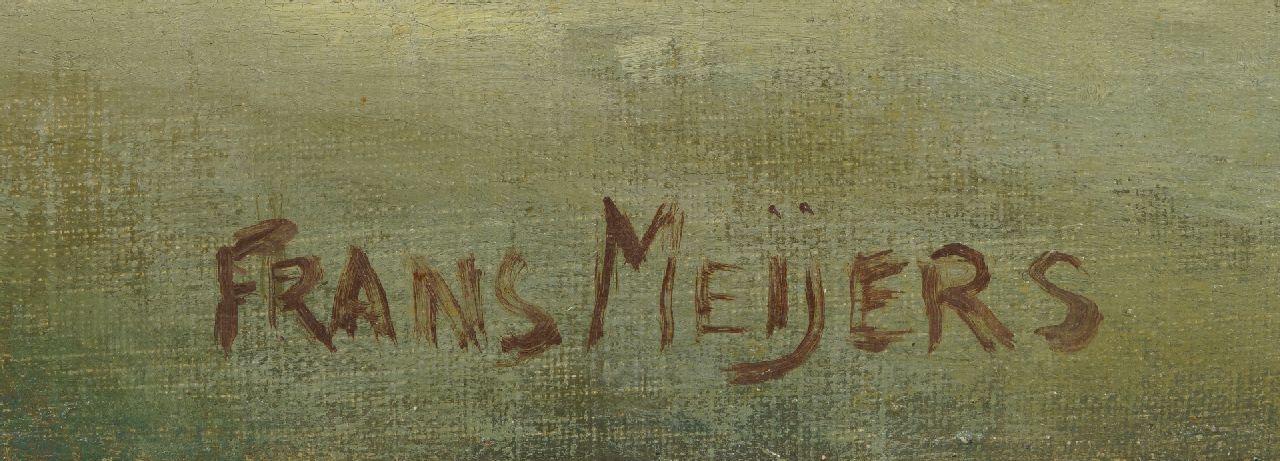 Frans Meijers signaturen Het Rokin in de sneeuw, Amsterdam