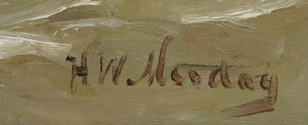 Hendrik Willem Mesdag signaturen Het vertrek van de vissersvloot, Scheveningen