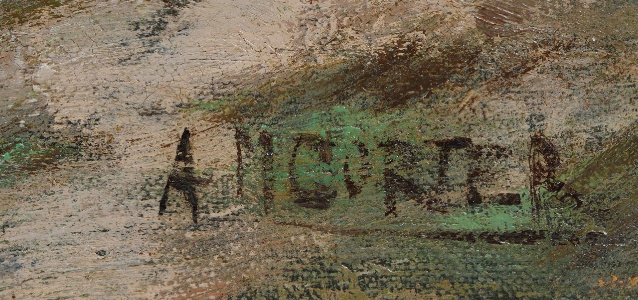 Arnold Marc Gorter signaturen Appelbloesem bij boerderij