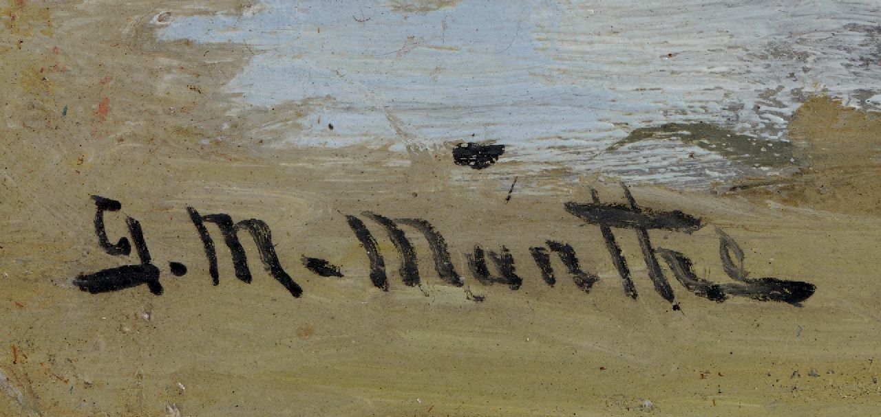 Morgenstjerne Munthe signaturen Drie bomschuiten in de branding