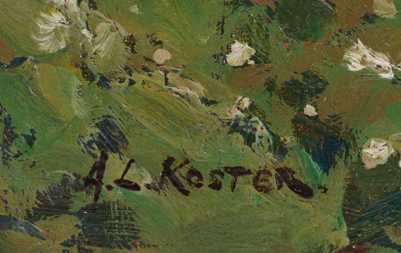 Anton Koster signaturen Bloeiende bollenvelden