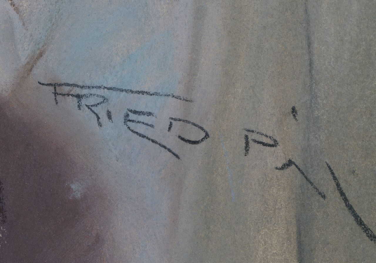 Pal Fried signaturen Glimlachend half-naakt