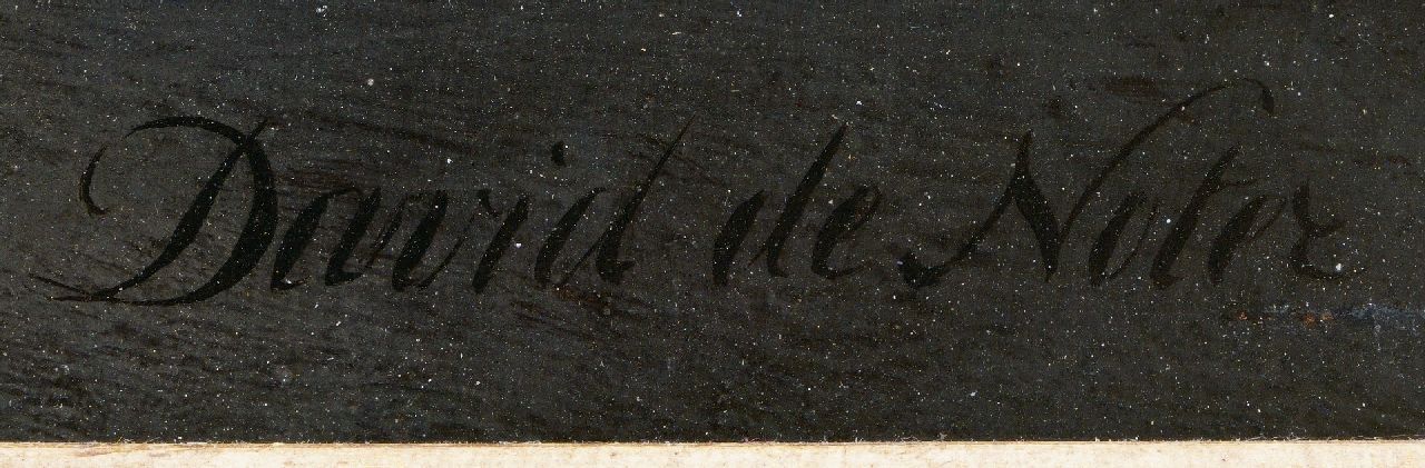 David de Noter signaturen Stilleven met groente, fruit, kreeft en een mes