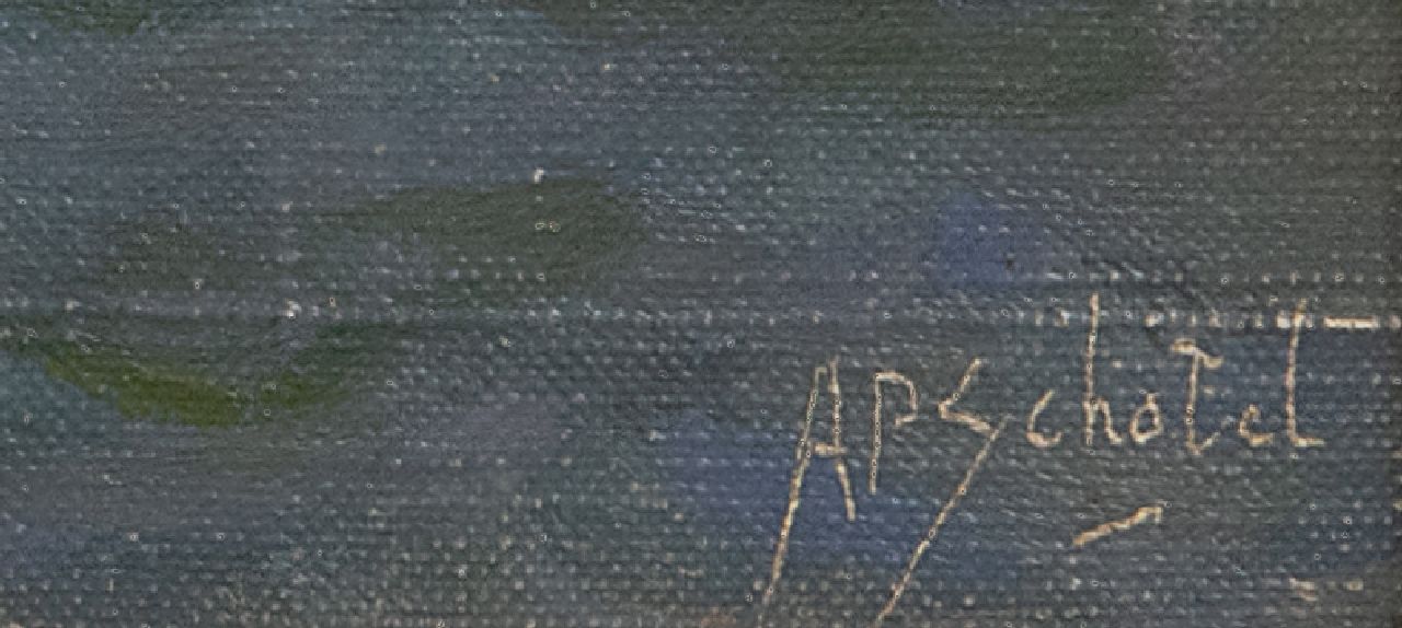 A.P. Schotel signaturen Scheepswerf in Muiden