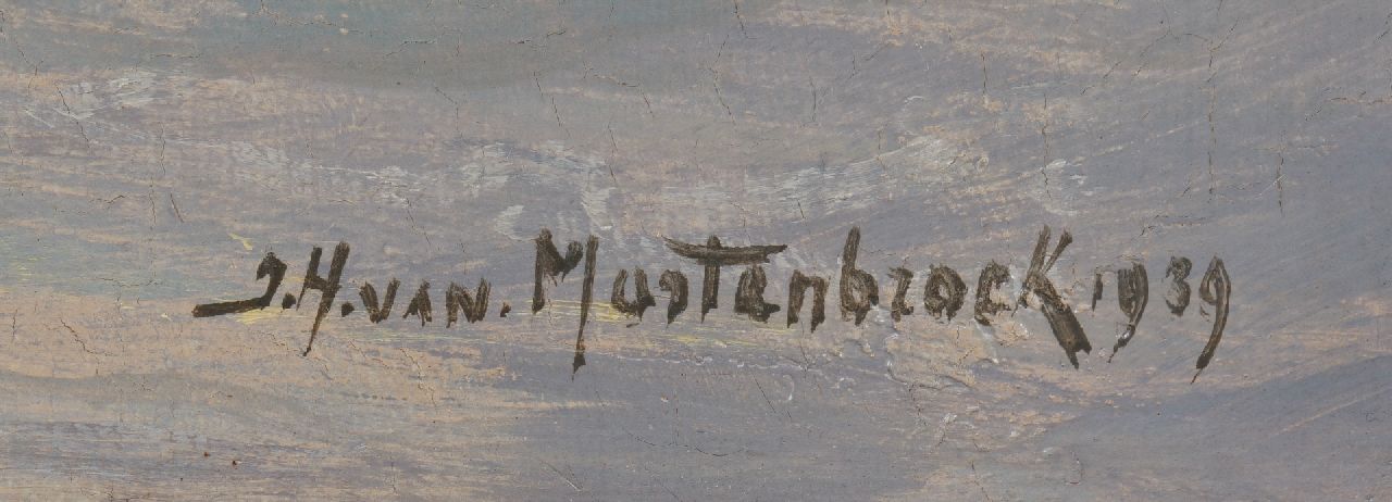 Johan Hendrik van Mastenbroek signaturen Tegen de avond op het IJsselmeer