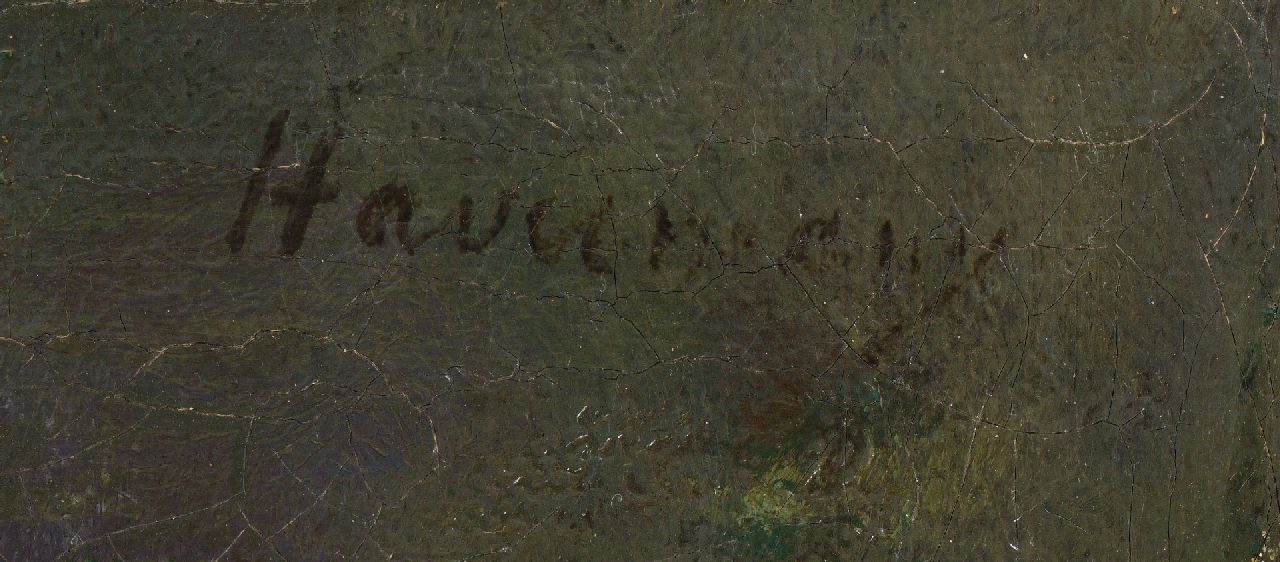 Hendrik Johannes Haverman signaturen Japanse vrouw bij kersenbloesem