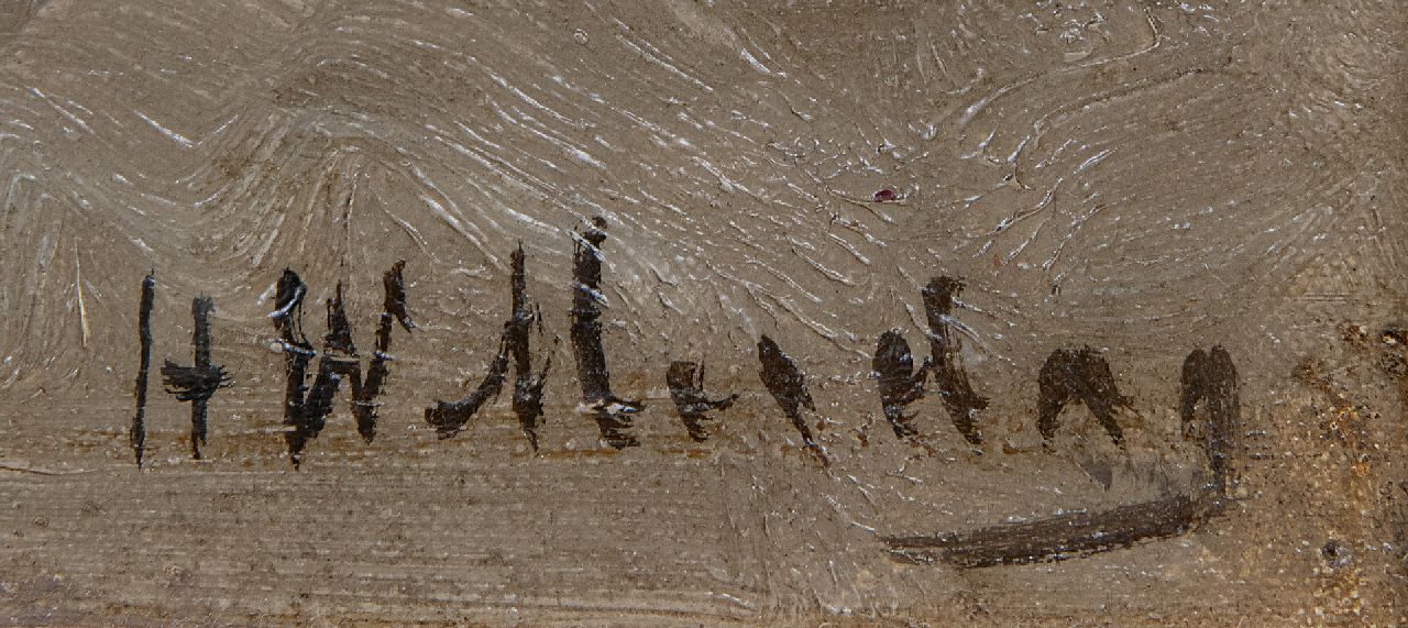 Hendrik Willem Mesdag signaturen Vijf bommen in de branding