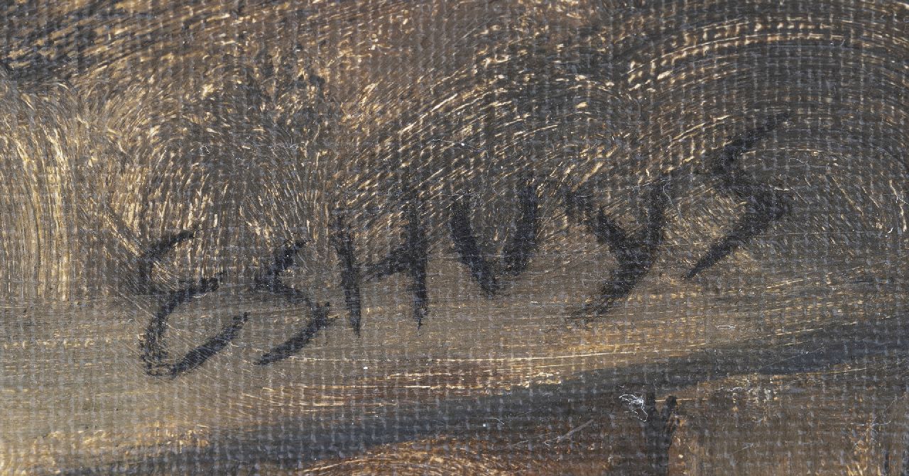 Hendrikus Jacobus Eshuijs signaturen De schilder in zijn atelier