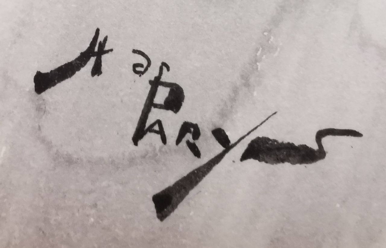 A. de Parys signaturen Elegant gezelschap op het scheepsdek