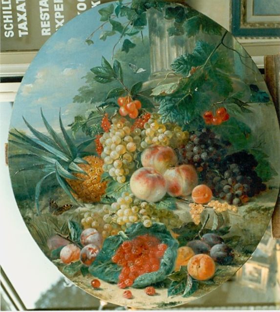 François Huygens | Stilleven van diverse fruitsoorten, olieverf op doek, 85,0 x 75,0 cm, gesigneerd l.o. en gedateerd 1878